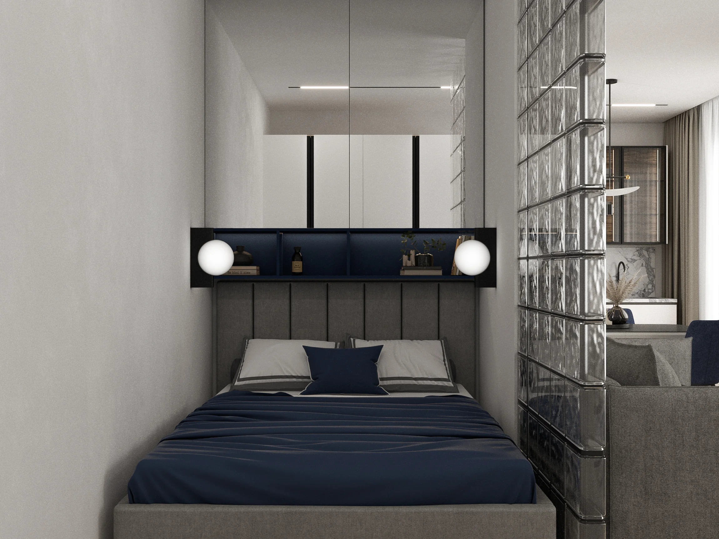 Дизайн-проект студии с просторной кухней